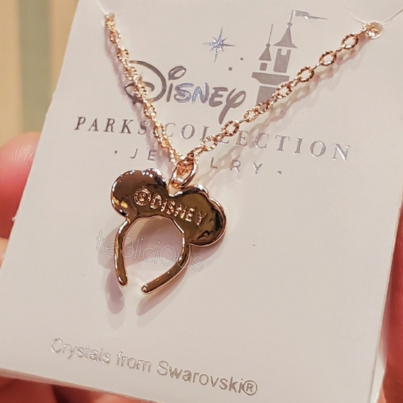 DISNEY SWAROVSKI MINNIE EARS HEADBAND NECKLACE - Picture 5 of 5